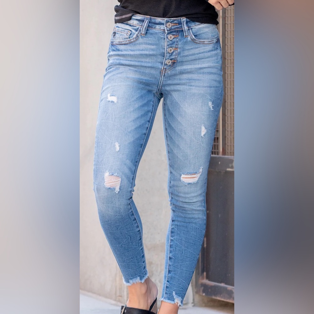 KanCan Sierra High Rise Button‎ Fly Skinny Jeans- Size 7